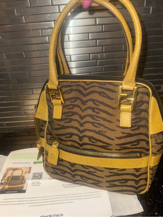 Fendi Handbags - Fendi (RARE) Zebra Print Brown Shoulder Bag